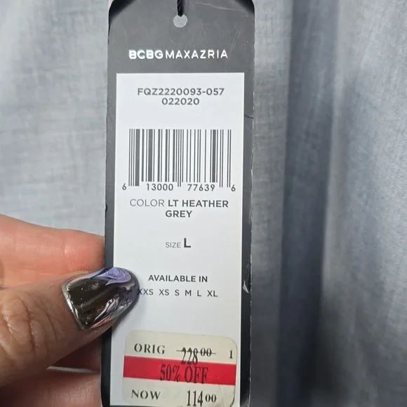 BCBGMaxAzria Gray Wide Leg pants New L large - Picture 9 of 13